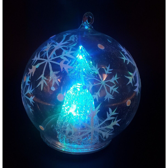 Sorelle Spun Glass Light Up Color Change Christmas‎ Tree Large Hand Blown Globe - Picture 1 of 13